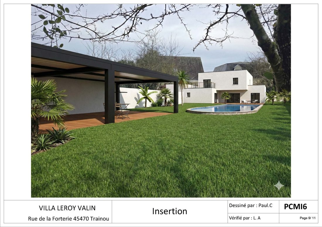 Villa contemporaine — insertion paysagère, dossier PCMI complet par PC Studio